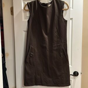 MICHAEL Michael Kors brown knee length with liner dress.